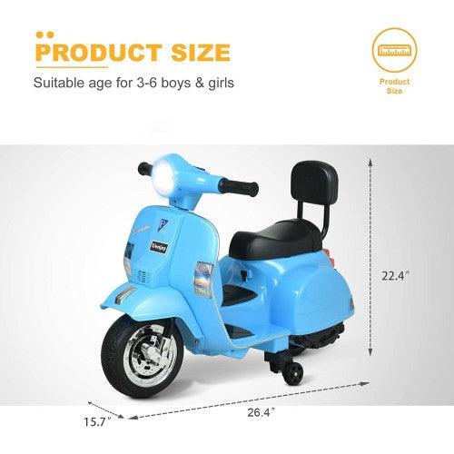 UENJOY PX150 6V Kids Ride Motorcycle (Vespa Edition Pink, Blue , White, Black) - Toytexx UENJOY PX150 6V Kids Ride Motorcycle (Vespa Edition Pink, Blue , White, Black) - Toytexx